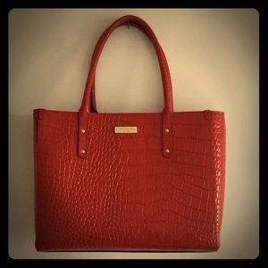 Kate Spade Red Alligator Tote